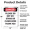 Signmission Please Do Not Sit Stand Or Climb, 12 in W x Rectangle, Plastic OS-2PACK-DS-P-1218-V-2106 - alternate 6